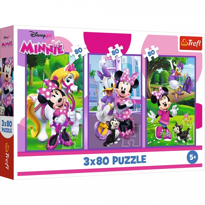 Puzzle 3x80 Minnie and Friends by Disney Trefl