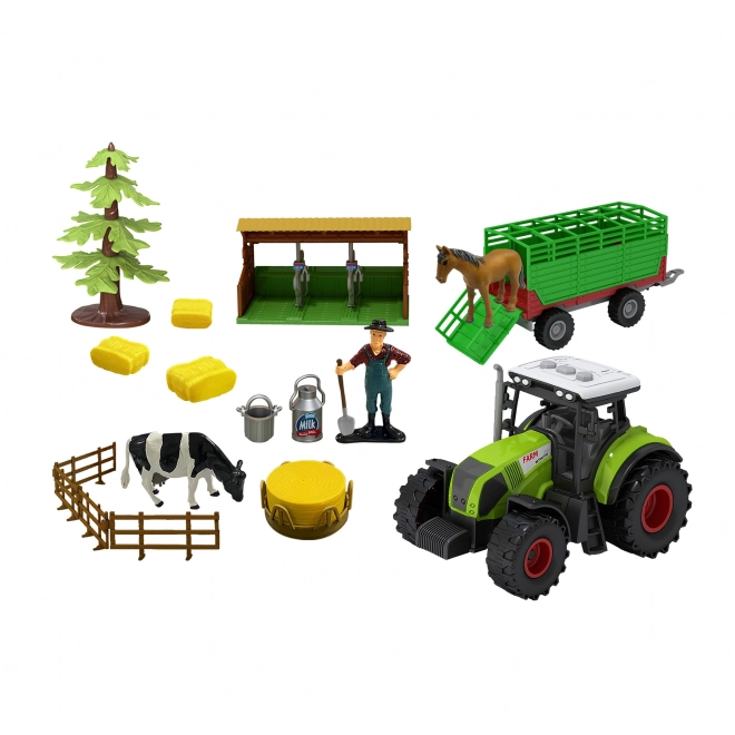 Traktor mit Anhänger und Zubehör für Kinder