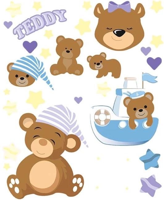 Autocollants décoratifs avec oursons