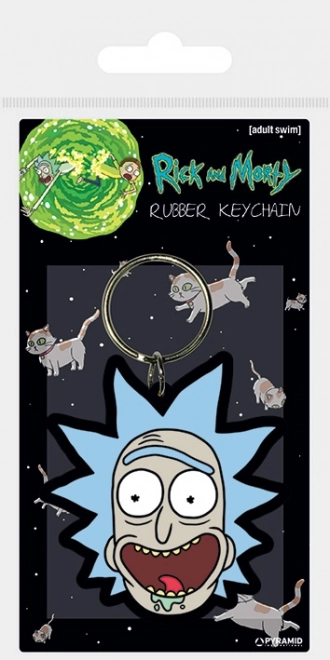 Rubberen sleutelhanger, Rick and Morty - Rick gekke glimlach
