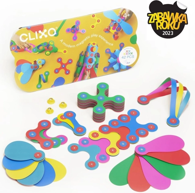 Clixo Rainbow magnetic building set 42 pcs
