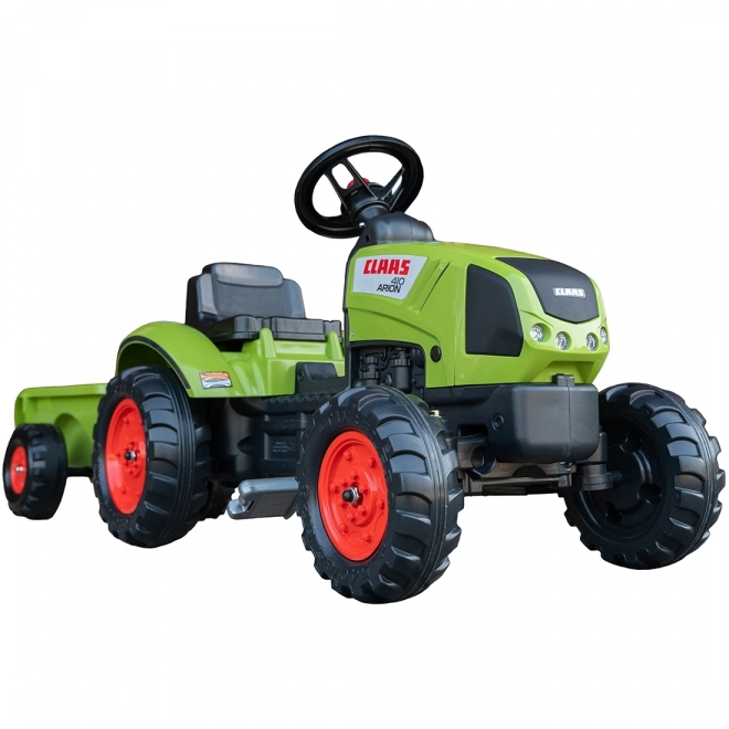 Tracteur Claas Arion 410 à pédales avec remorque vert