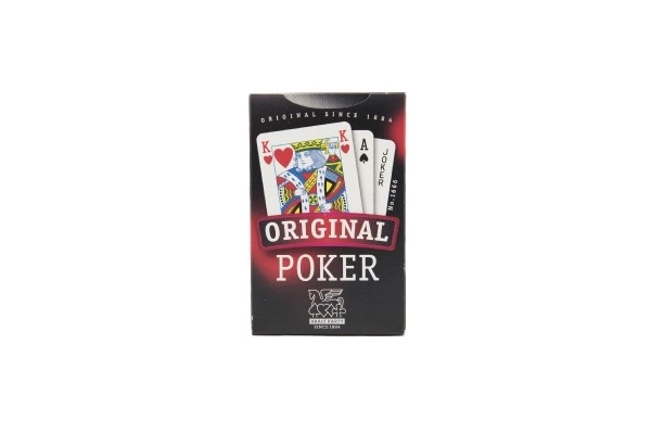 Poker gezelschapsspel kaarten in kartonnen doosje 6x9cm