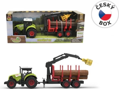 MaDe tractor with trailer and arm – green