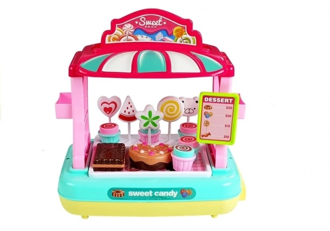 Kinderkassa met snoepkraam