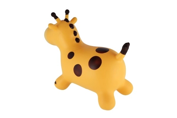 Springende giraffe - rubber, pastelroze