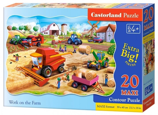 Puzzel 20 stukken MAXI Werk op de boerderij