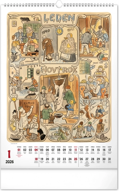 Wall Calendar Josef Lada 2026