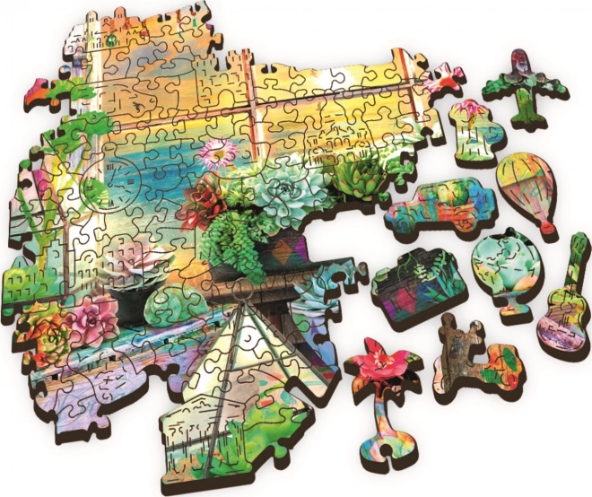 Faltbares Puzzle TREFL Wood Craft Origin Strandhaus 501 Teile