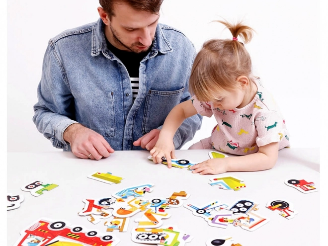 CzuCzu progressieve puzzel voertuigen op de bouwplaats