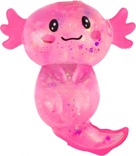 Schattig axolotl-ontwerp in glinsterende kleuren