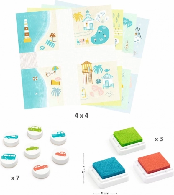 Stamping Set Cars by DJECO