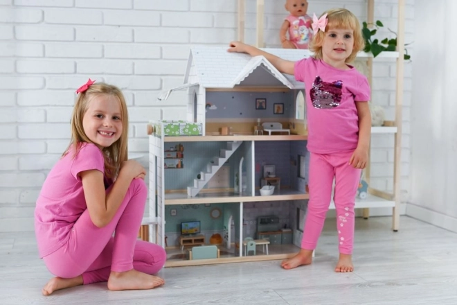 Grote houten poppenhuis