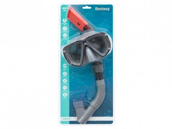 Bestway Schnorchelmaske mit Schnorchel Schwarz 14+ – Schwarz