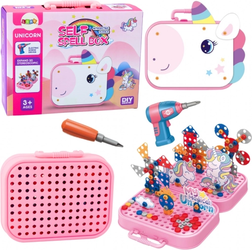 Creative Construction Set Unicorn with Drill