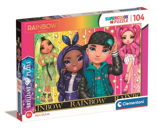 CLEMENTONI Briljant puzzel Rainbow High: Jade, Krystal, River en Stella 104 stukken