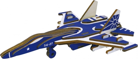 Wooden 3D Puzzle Fighter Jet SU27
