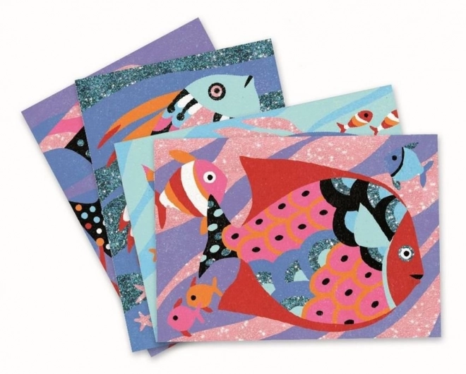 Pictures from Sand and Glitter: Rainbow Fish