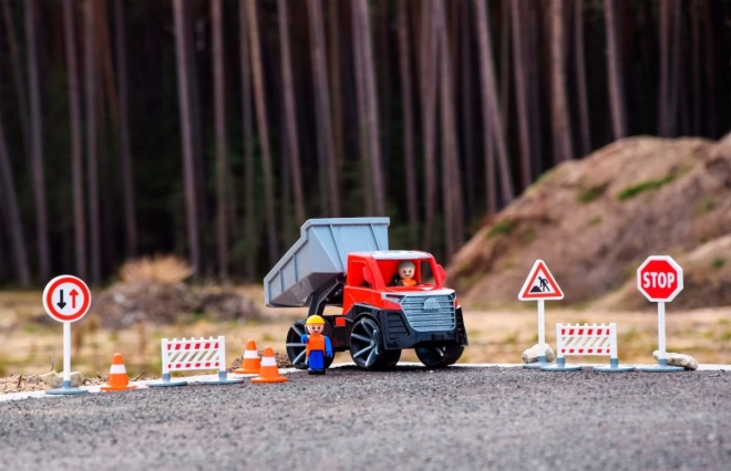 Auto Truxx 2 vrachtwagen kunststof kiepwagen 26cm met figuur 27x15x16cm 24m+