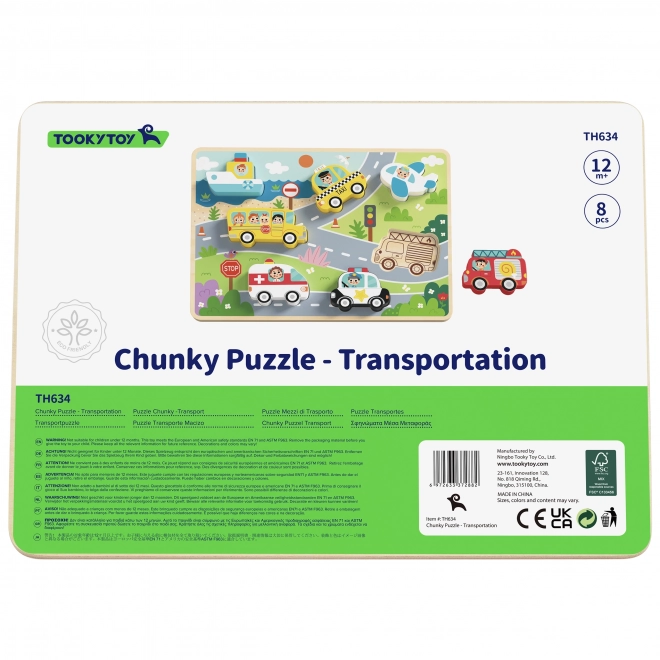 Houten puzzel Montessori stad