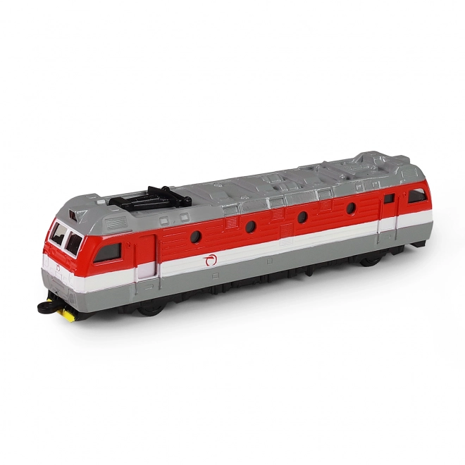 Metalen locomotief van Železničná Spoločnosť Slovensko