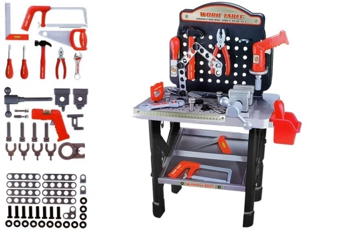 Children's Workbench with Battery Drill 75 cm