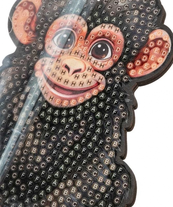 Diamantschilderij Jungle: Chimpansee