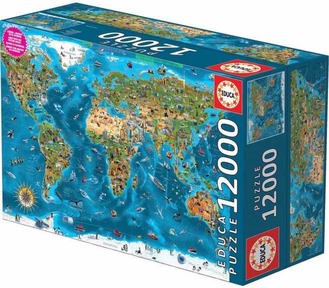 EDUCA Puzzel Wonderen van de wereld 12000 stukjes