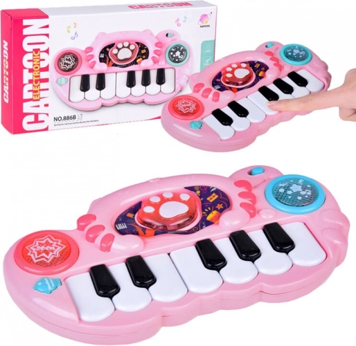Clavier interactif pour enfants en forme de chat avec lumières et mélodies