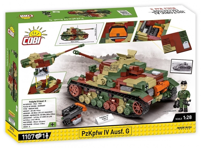 Bouwset WWII Panzerkampfwagen IV Ausf. G met 1107 onderdelen