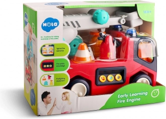 Hola camion de pompiers avec lumières et musique