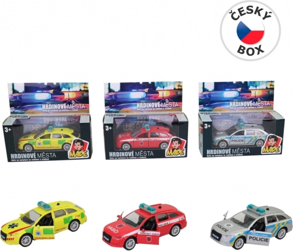 City Heroes Car – Czech labels, die-cast car with light and sound