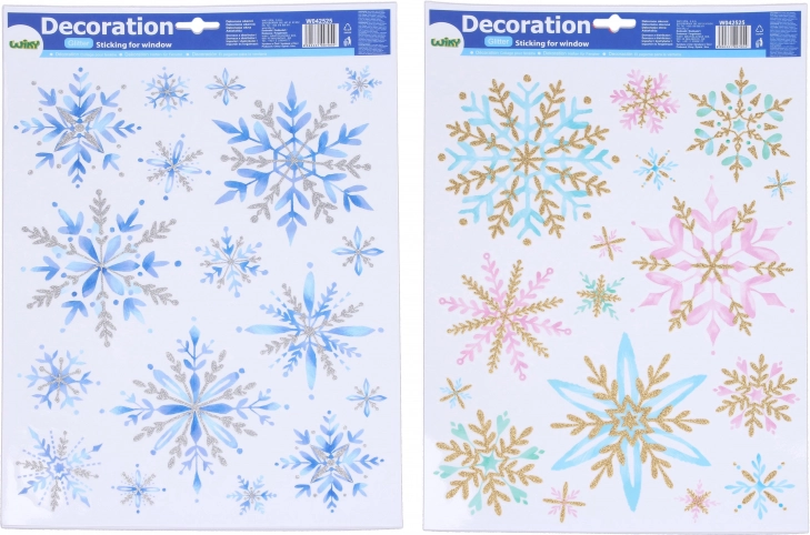 Décoration de fenêtre Flocons 41 × 29 cm
