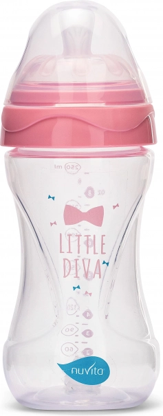 Flesje 330ml, Transparant roze