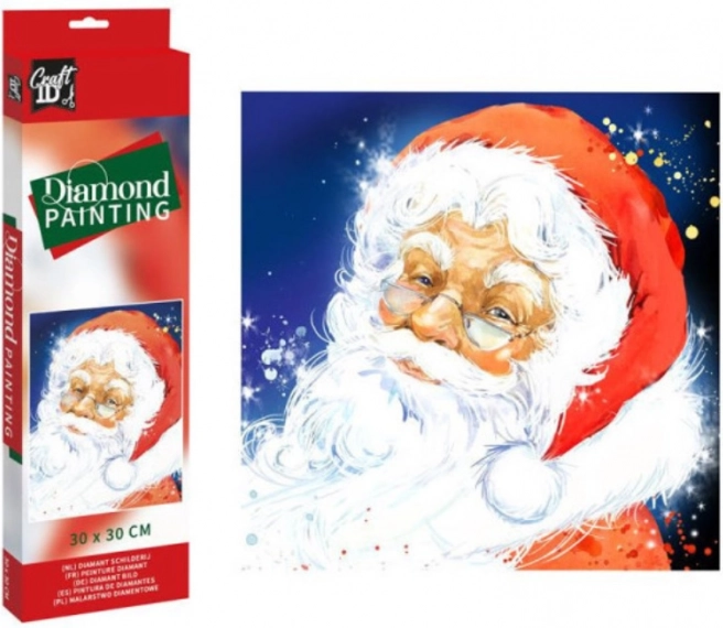 Peinture diamant Père Noël 30x30 cm