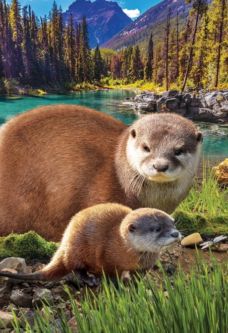 Puzzel Red Onze Planeet: Otters XL 250 stukjes