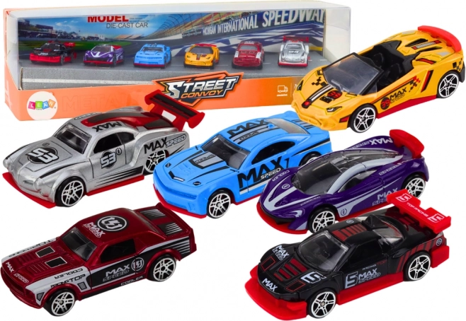 Set aus metallenen Sport-Miniautos 1:64, Mix 6 Stk.