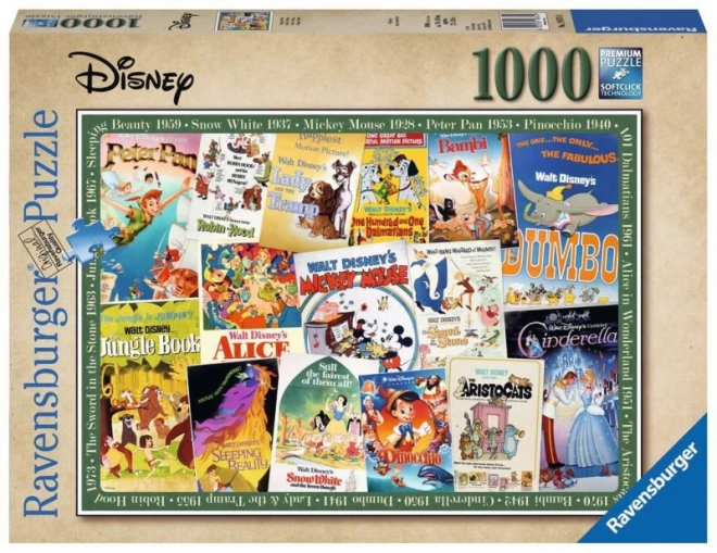 Puzzel Disney Vintage Filmaffiches 1000 stuks Ravensburger