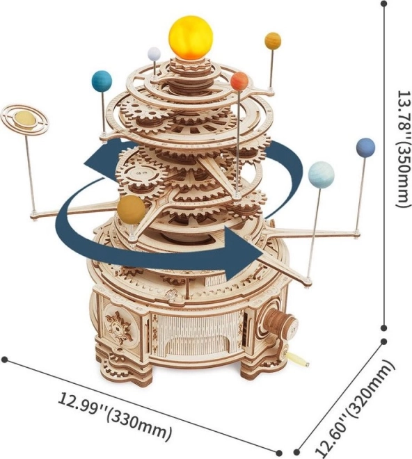 RoboTime 3D houten mechanische puzzel Planetarium