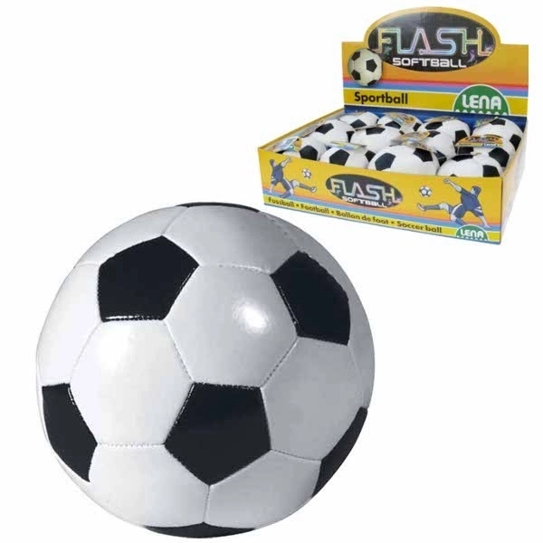 Zwart-witte softball 10 cm