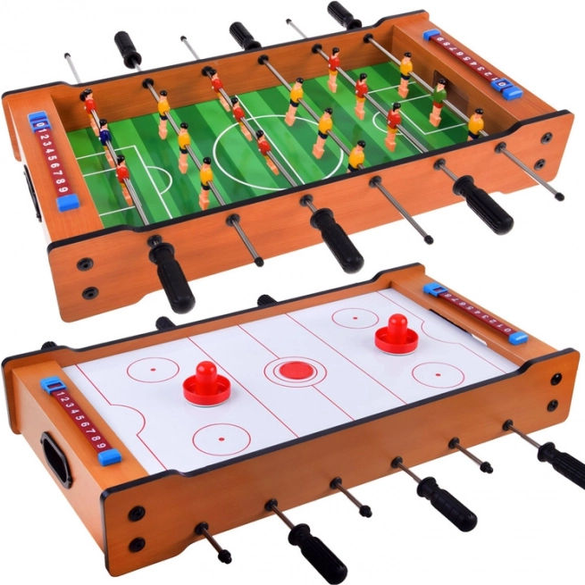 Jeu de table 2 en 1 – baby-foot et air hockey
