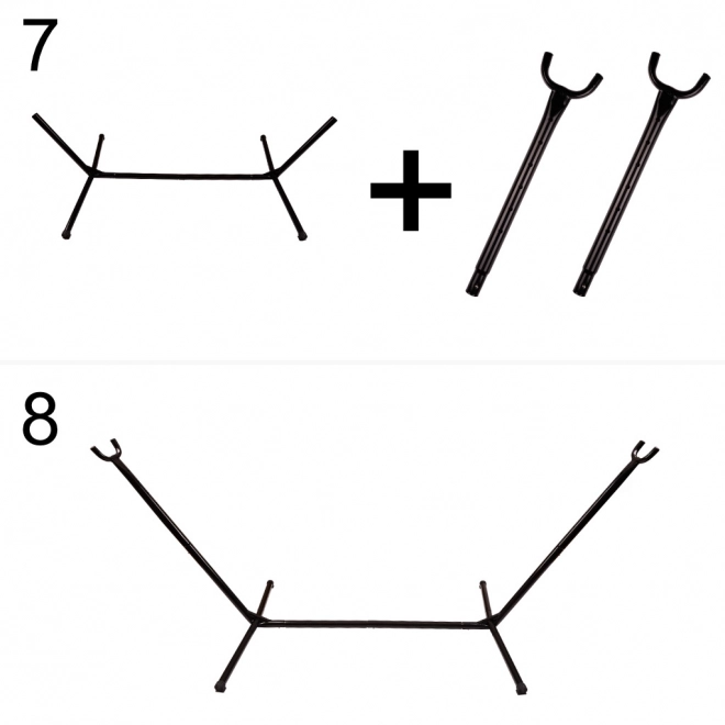 Hangmat met standaard voor in de tuin