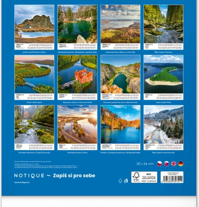 Calendrier mural Royaume des eaux 2026