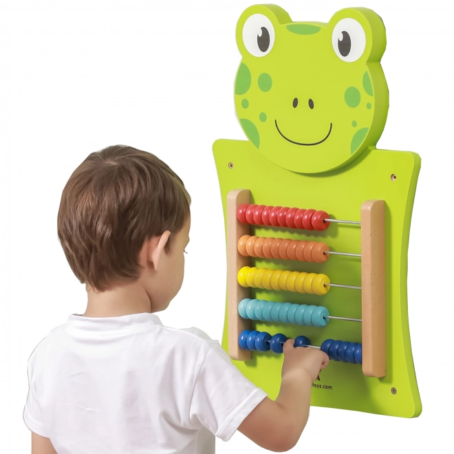Viga houten bord met telraam kikker montessori FSC-certificaat