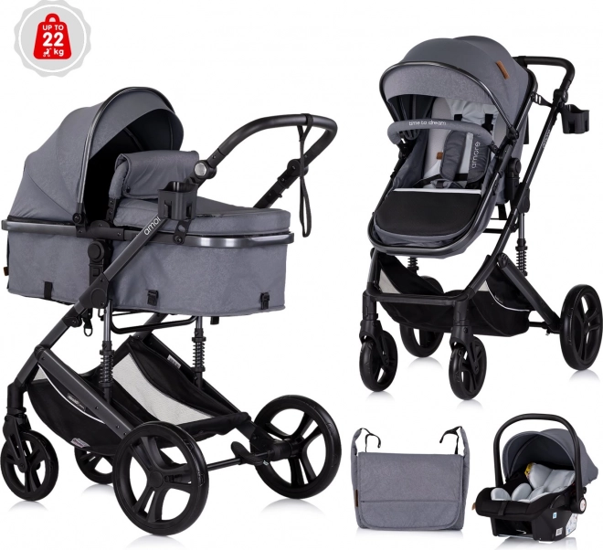 Combinatie kinderwagen Amore 2-in-1 Wolkengrijs