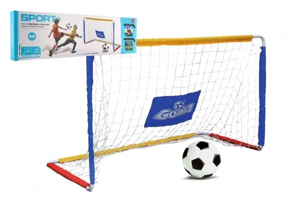 Opvouwbaar voetbaldoel met metalen net