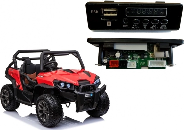 Music panel for toy cars on batteries