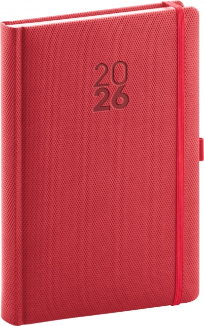 Daily Planner Diamante Red 2026