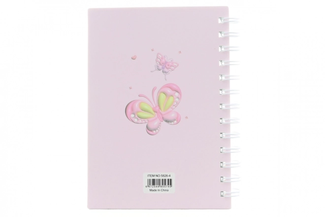 Notebook with Butterfly Motif