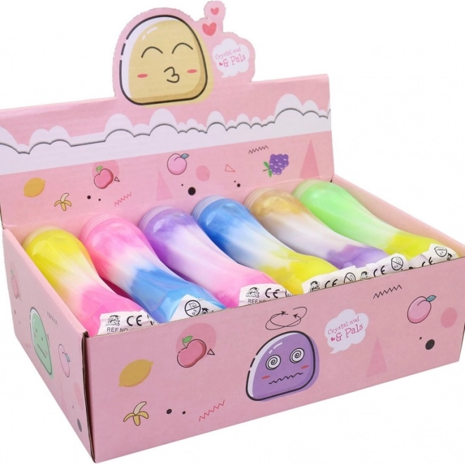 Tweekleurige fles Putty mix kleuren 16 cm